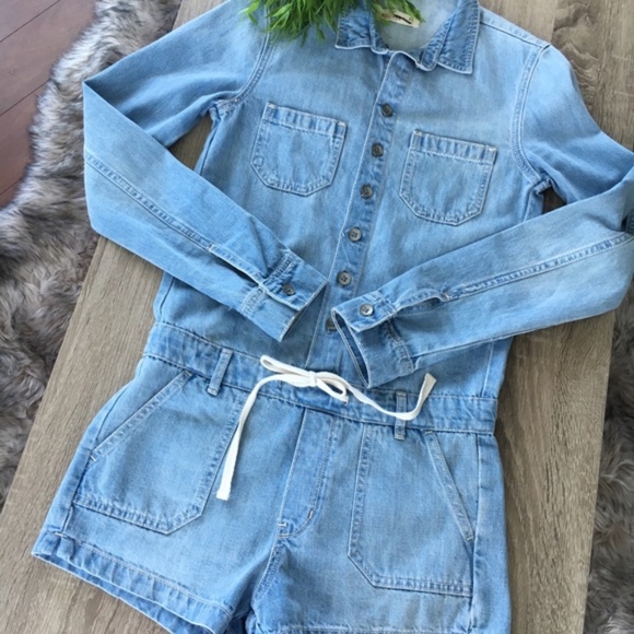hollister denim jumpsuit